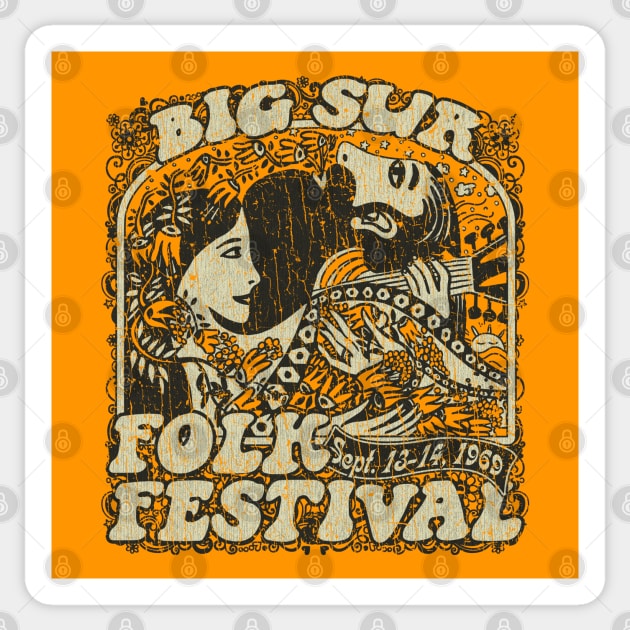 Big Sur Folk Festival 1969 Sticker by JCD666